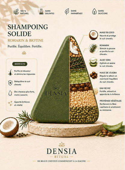 Shampoing solide Purifiant -Densia Ritual